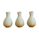 Trio de soliflores vintage en grès