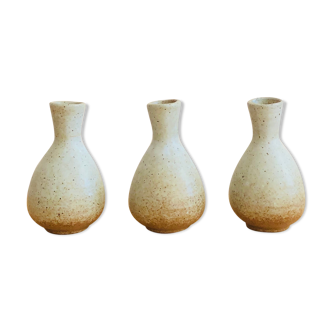 Trio of vintage sandstone soliflores