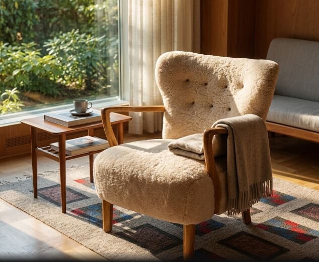 Danish armchair, made by a master cabinetmaker from Denmark, 1940s.