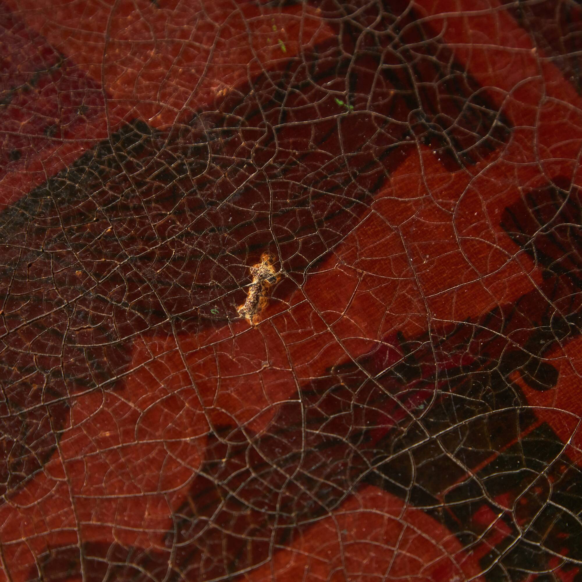 Italian Side Table with Unique Leather Top, 1970s