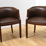 Pair of vintage barrel chairs