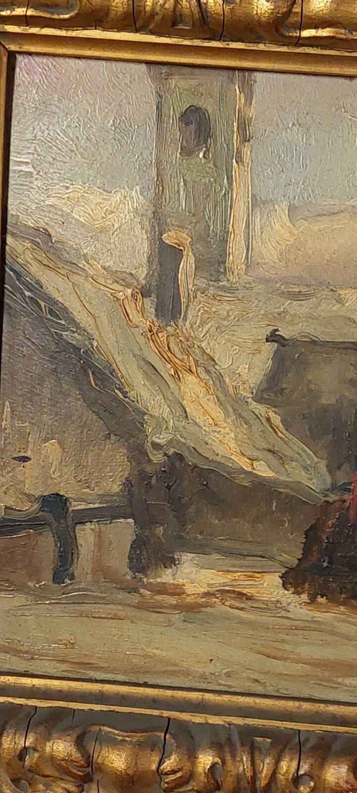 Old painting French school 19th century