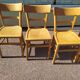Set of 6 wooden bistro chairs 50/60s