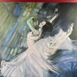 Acrylic Painting or Oil on canvas Dancer, little rat! signed Esseau