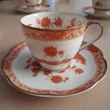 4 coffee cups Haviland Limoges model "Coral Tree" 1958