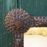 Old mirror "Tramp art"