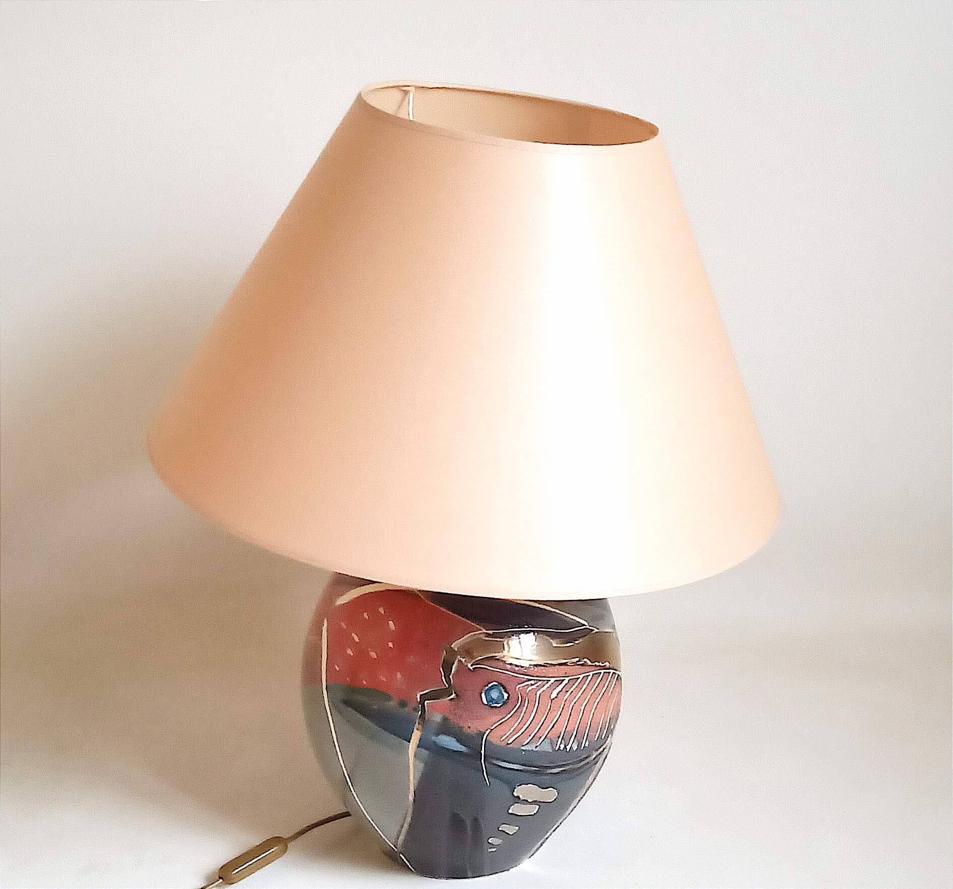 Vintage ceramic table lamp Height 61 cm