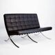 Barcelona vintage 2-seater sofa – high-quality reproduction of Mies van der Rohe's design.
