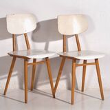 Vintage white chairs (circa 1960). 3-piece set #1