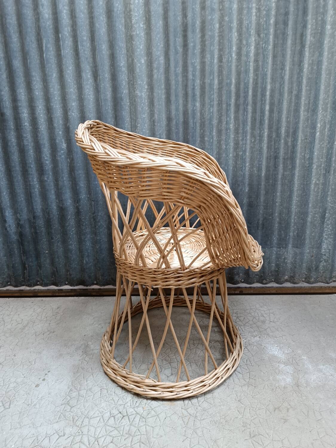 Adult rattan wicker armchair