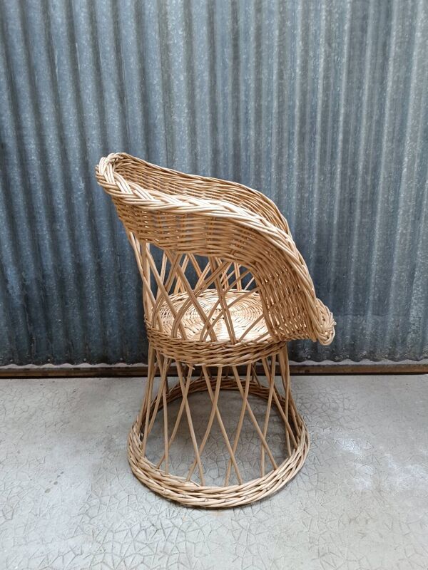 Fauteuil en osier rotin adulte