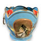 Planter In Early Painted Enamelled XIXth Signed E. Corrier