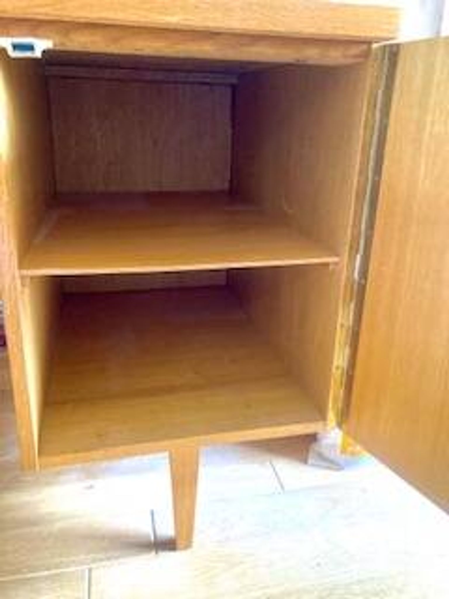 Bureau vintage scandinave 1960 chene dore