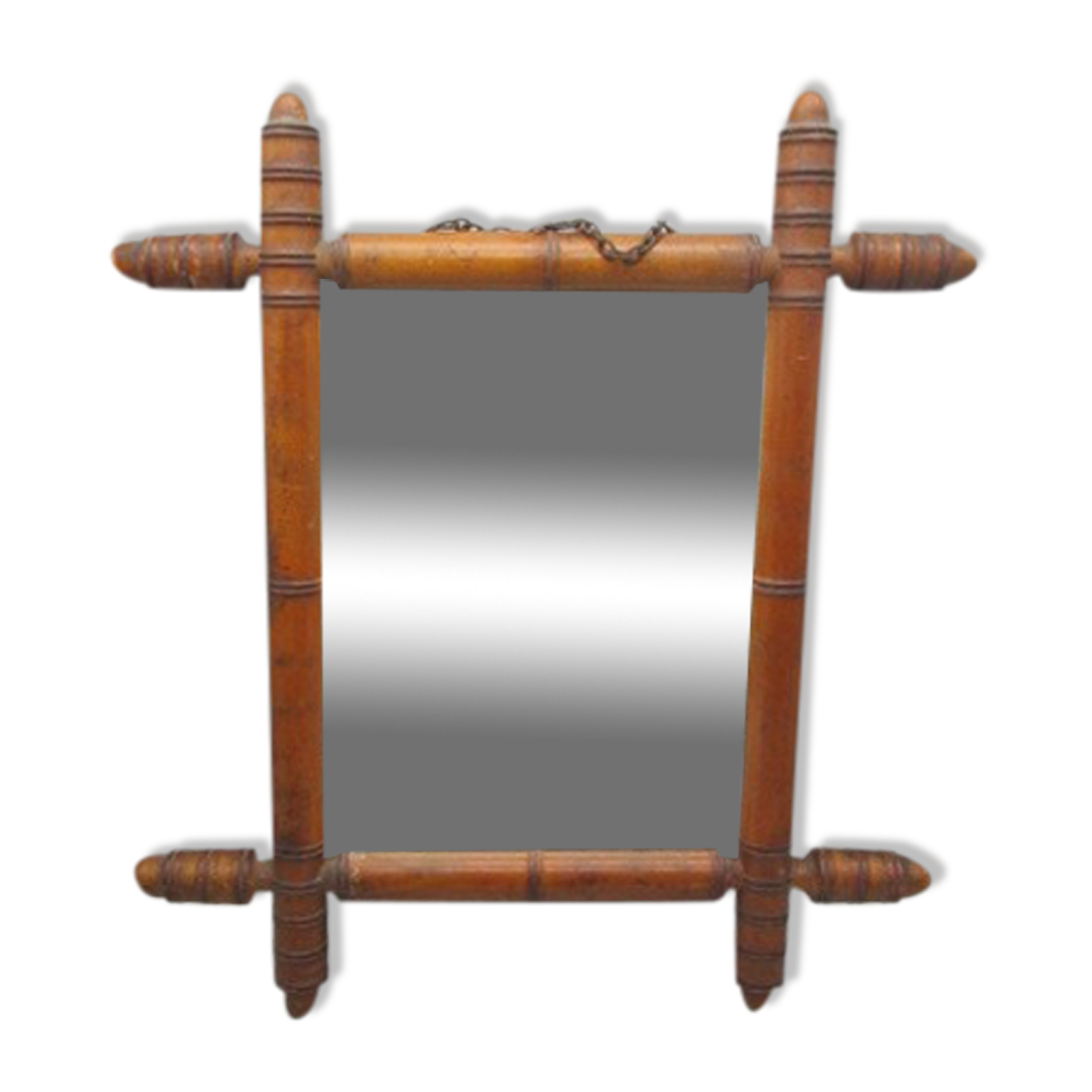 Antique bamboo mirror