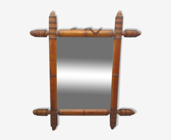 Miroir bambou ancien
