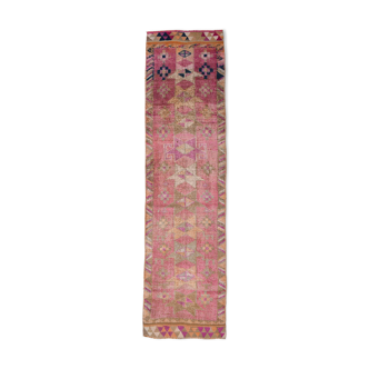 Tapis de couloir vintage rose orange 95x363 cm SK 18096