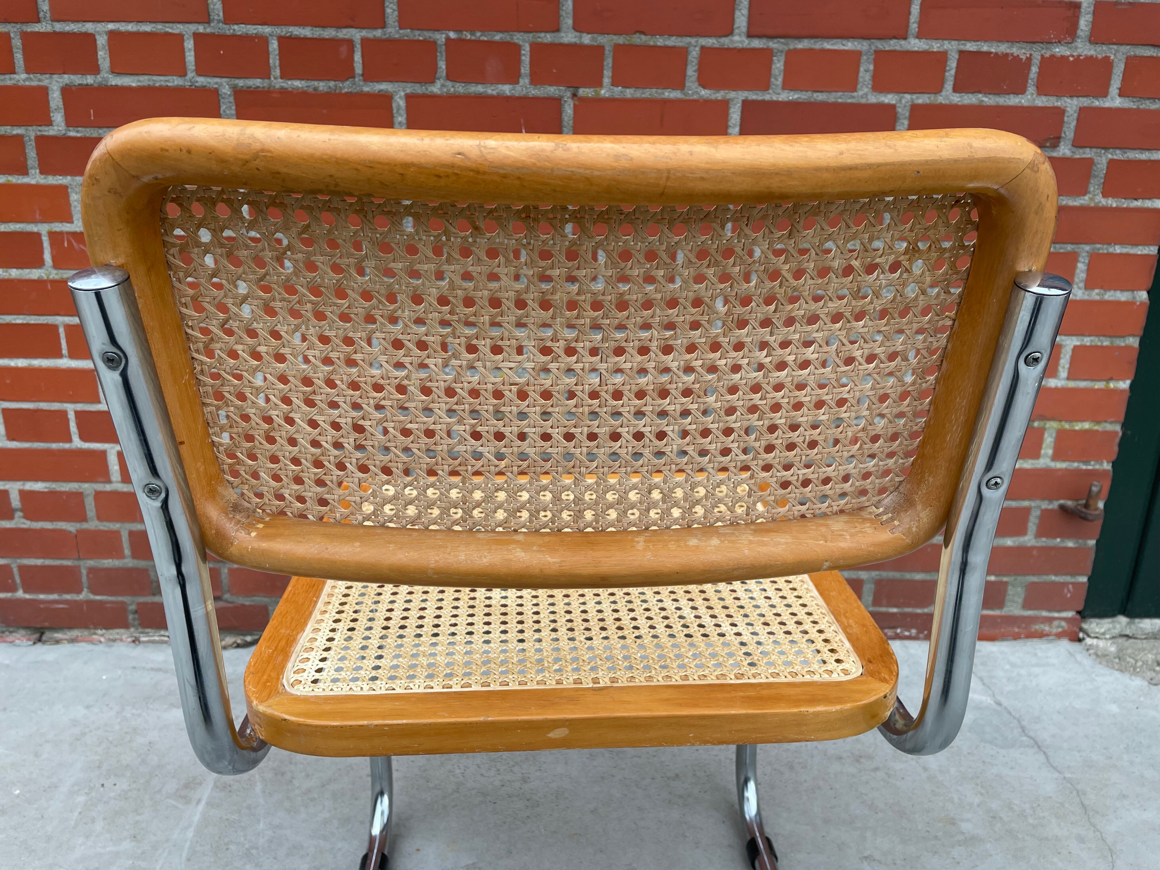 Cesca design chair b32 model in chrome