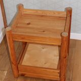 Pine bedside table with one drawer