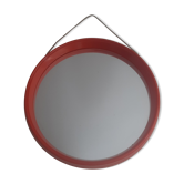 Vintage round mirror orange 60s 70s