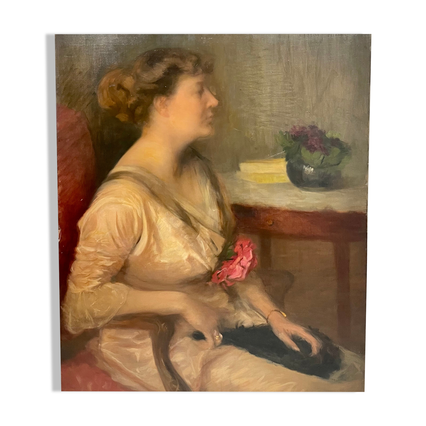 Portrait of a seated woman