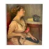 Portrait of a seated woman