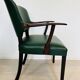 Danish Rosewood Green Leather Fully Restored Armchair, 1960´s
