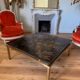 Important Coffee Table with a Lacquered Wood Panel from the 19th Century
