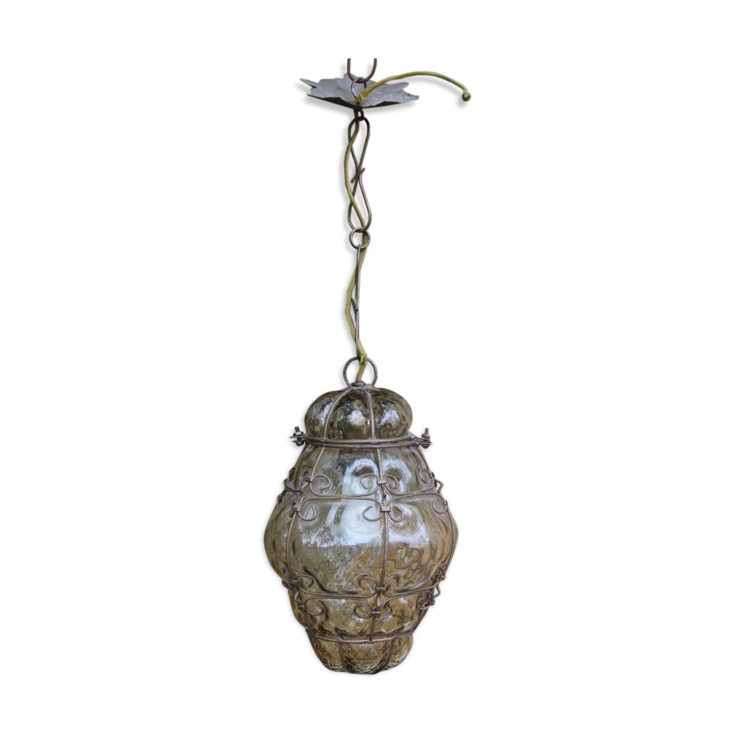 Lustre verre soufflé Murano
