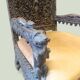 Indian throne chair in carved red wood - Buddhist / Hindu.