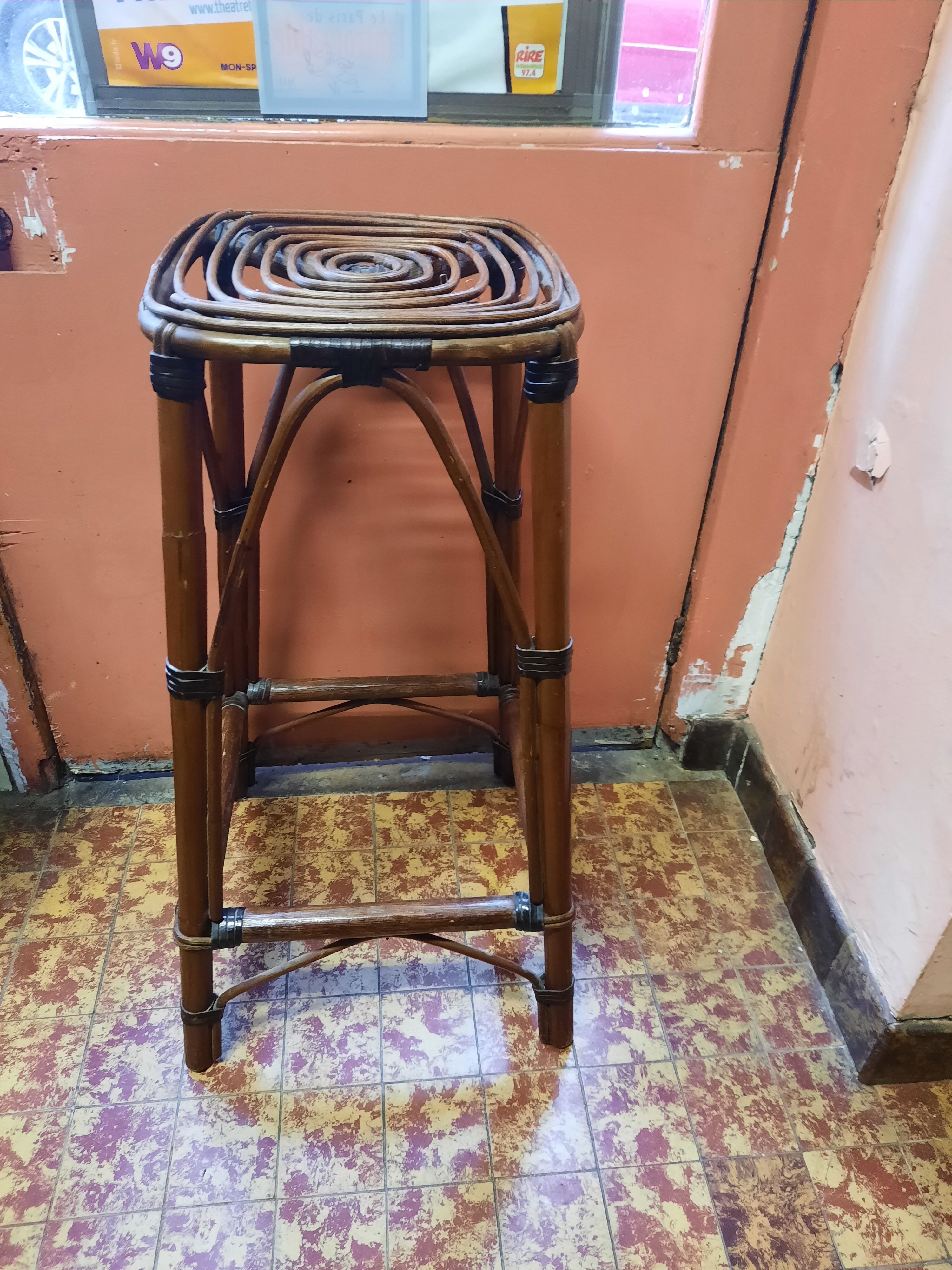 Bamboo bar stool