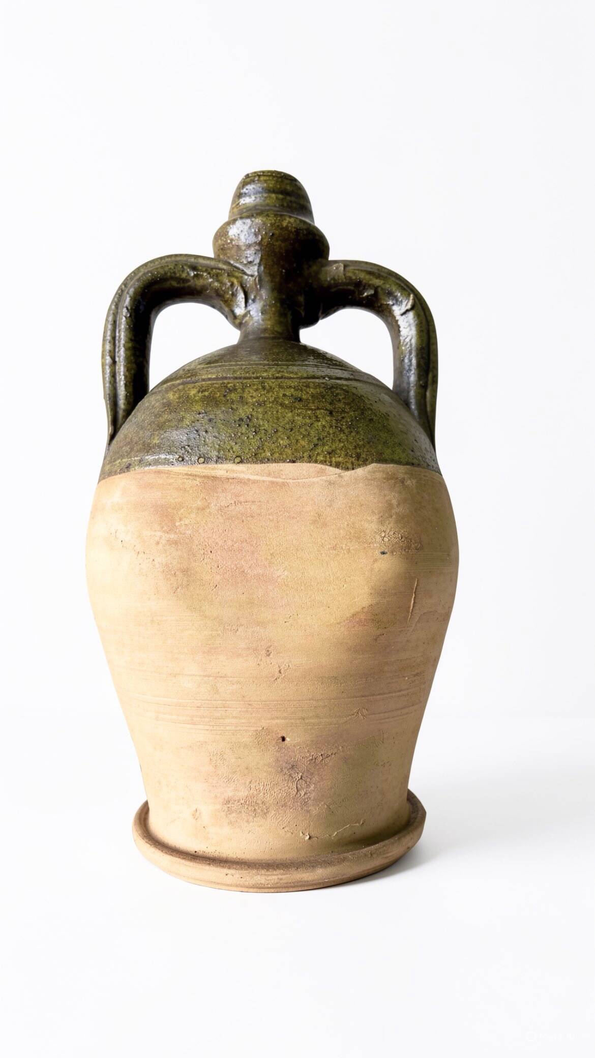 Varnished terracotta oil jar