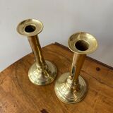 Lot of copper candlesticks