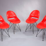 Set of four chairs with base