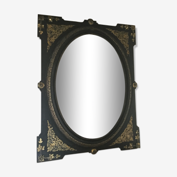 Miroir ancien ovale 93x121cm