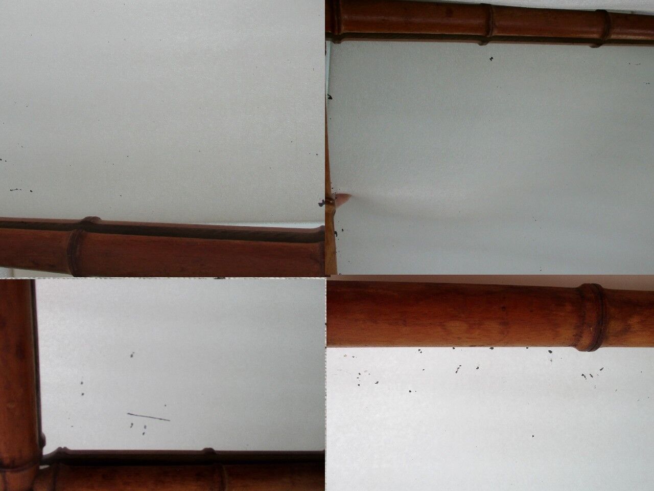 Large old mirror bamboo frame 69 X 87 cm