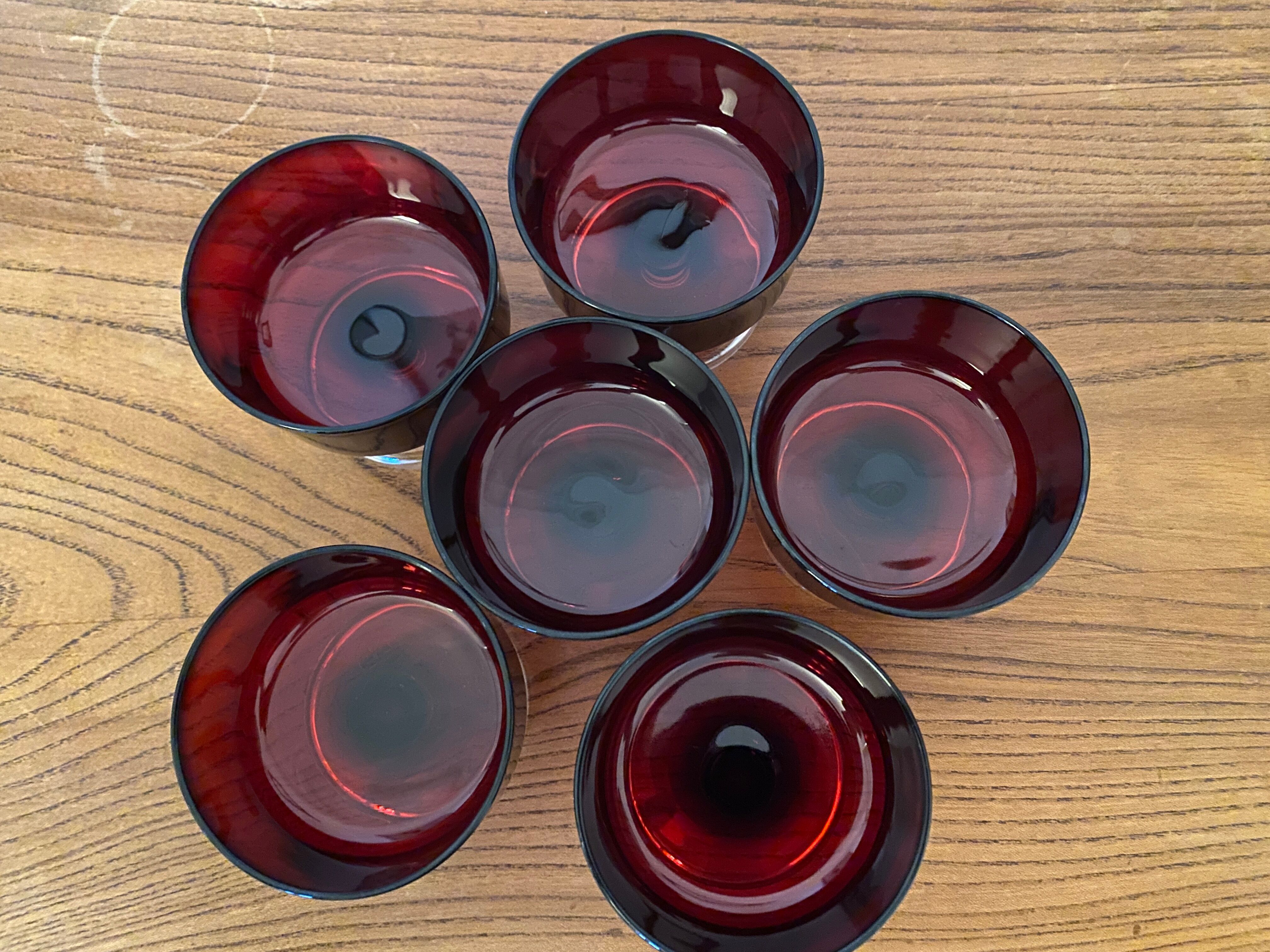 Set of 6 champagne glasses Sweden Ruby