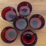 Set of 6 champagne glasses Sweden Ruby