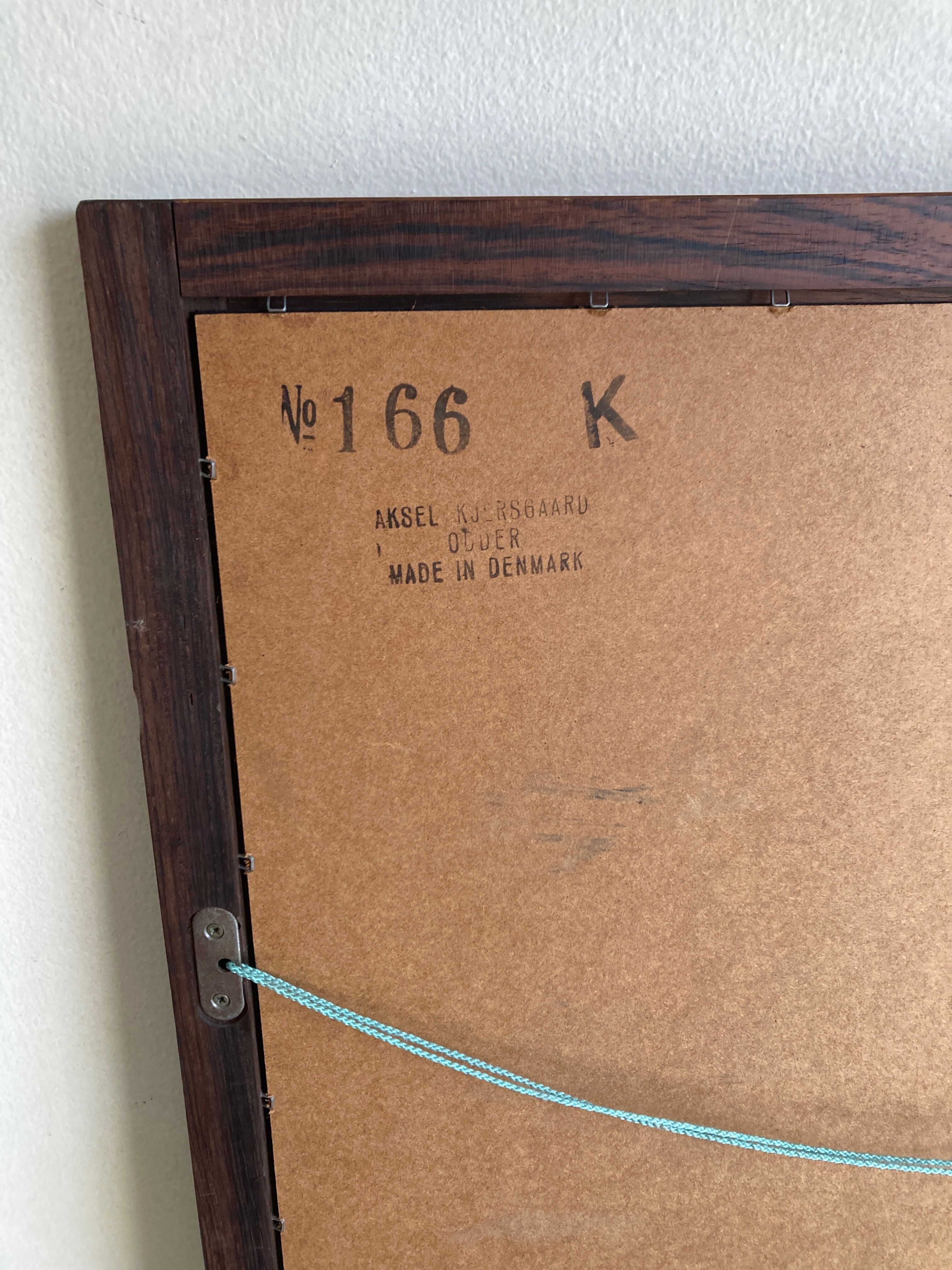 Scandinavian rosewood mirror Aksel Kjersgaard 166 for Möbel Odder 1960