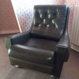 Vintage leather-like club chair