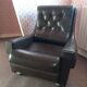 Fauteuil club vintage simili cuir