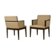 Paire de fauteuils cube année 1960 tissu chiné beige restaurée. Ref SAM SAM