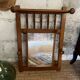 Wooden coat rack with mirror