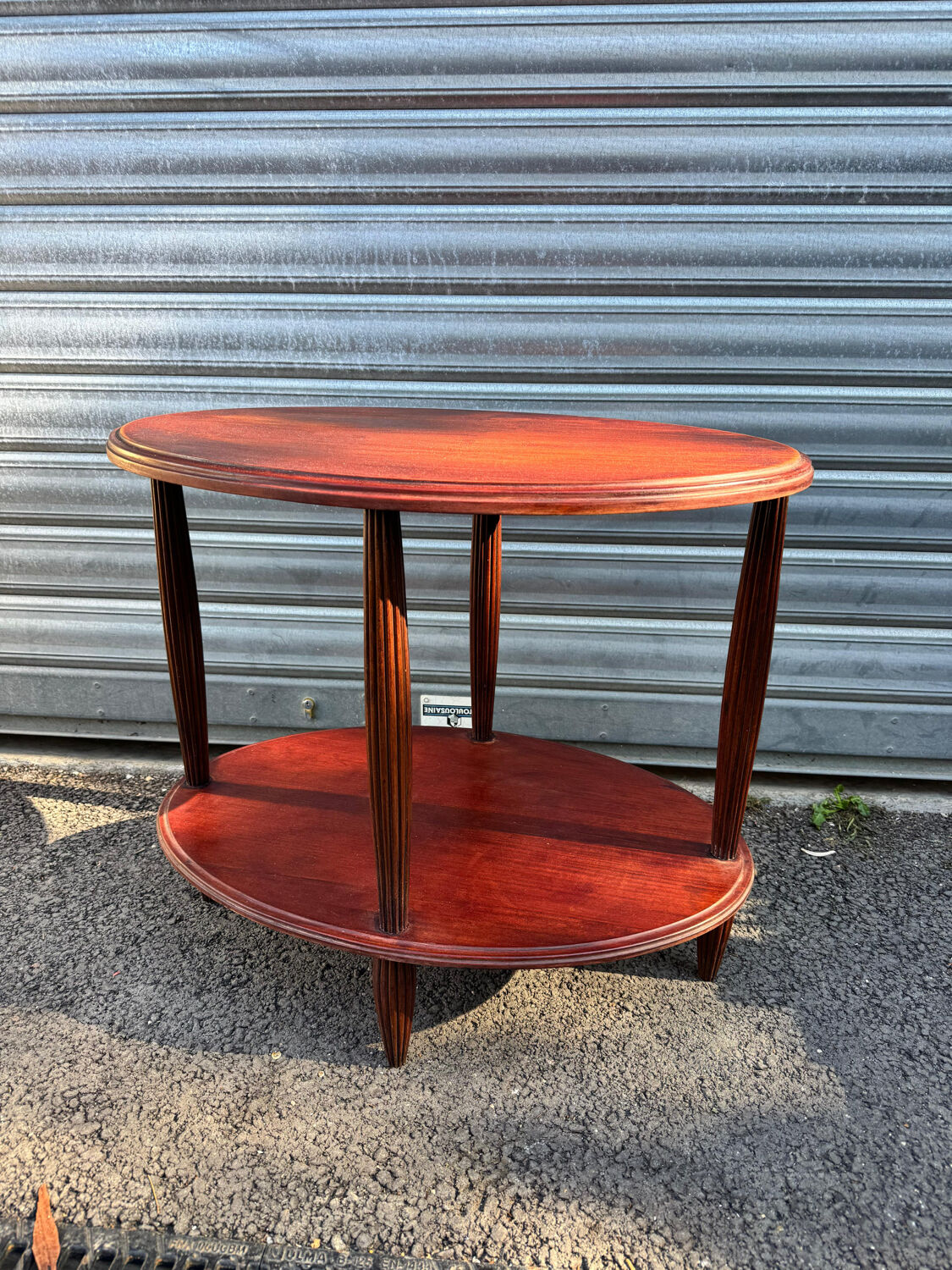 Art Deco coffee table in solid mahogany – 1930s