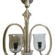 Art Deco glass style chandelier, former Czechoslovakia, 1930s