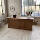 2m pine counter or central island with storage