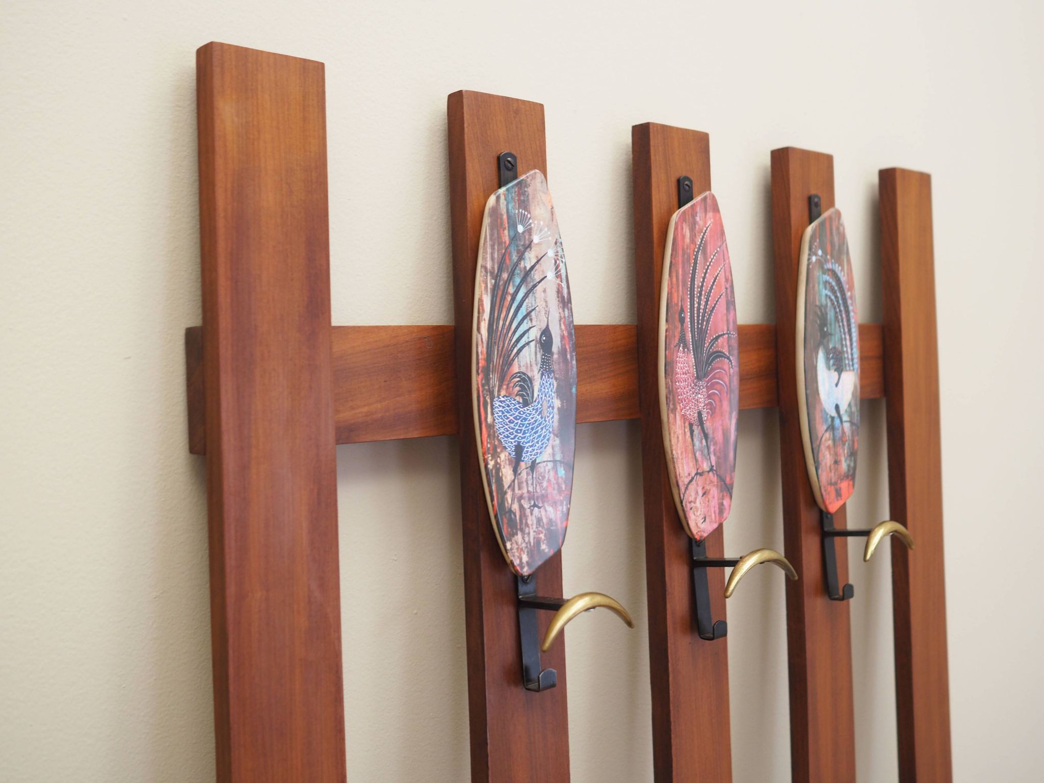 Teak hanger, Danish design, 1970s, production: Denmark