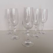 6 crystal glass stemware