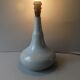 Lampe en grès ton gris bleu des années 70
