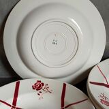 Five plates "grandmother" faience of Badonviller ancient