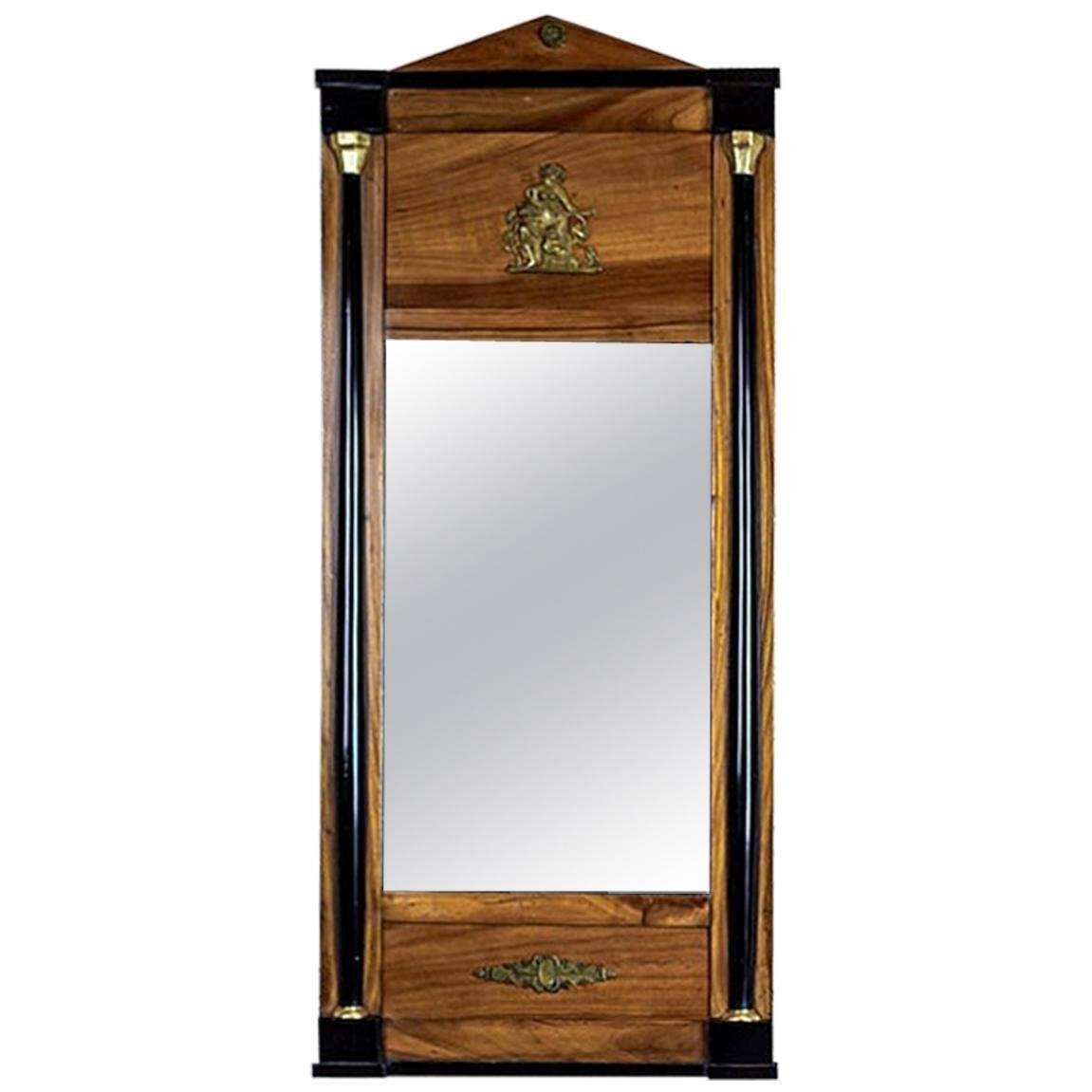 Antique Empire Mirror with Brass Elements